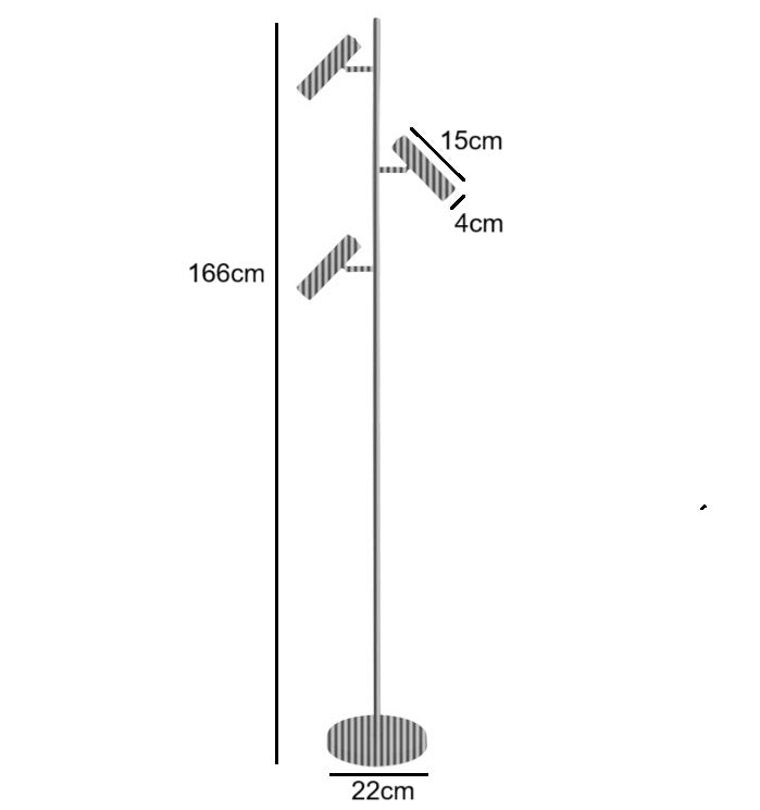 Freelight Vloerlamp Undici Beige Crème 3 Lichts excl. Mini GU10