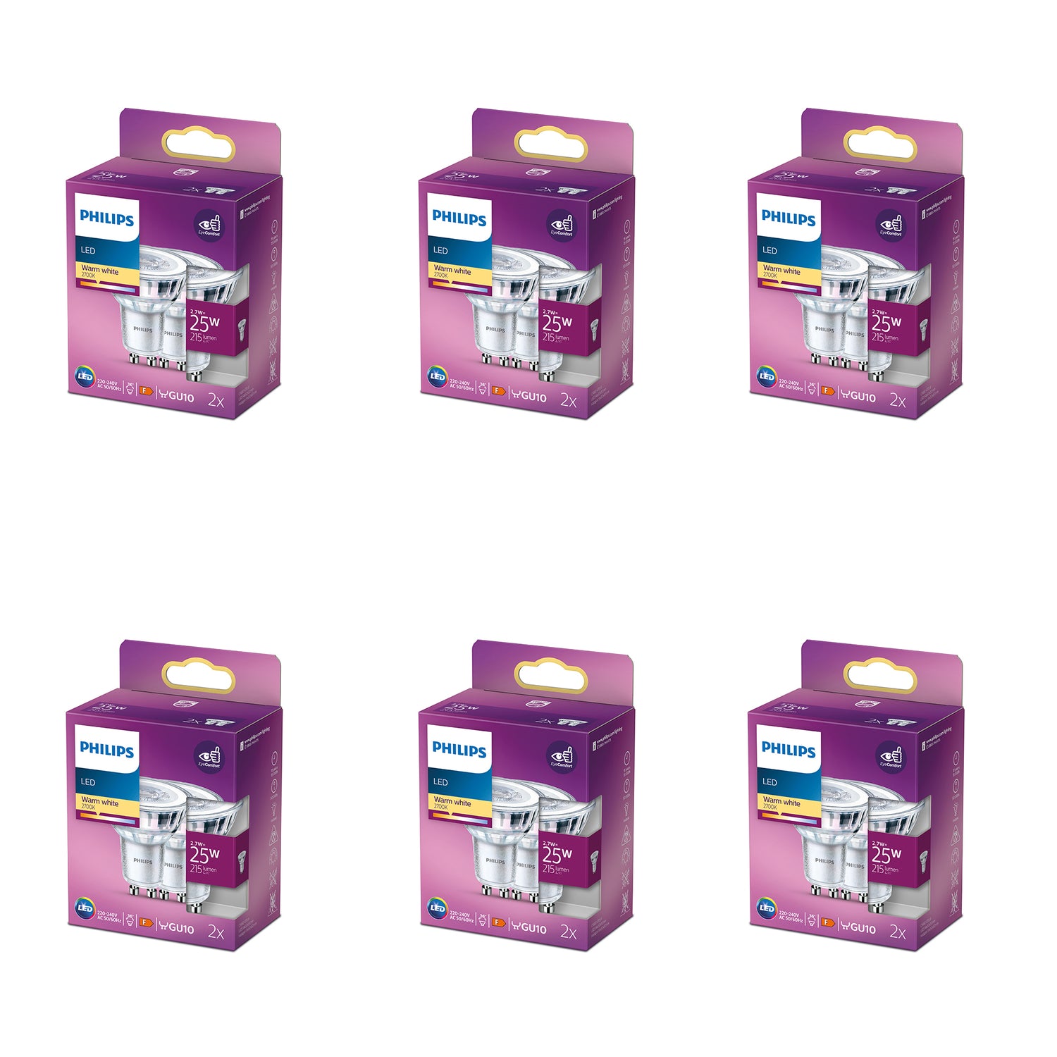 Philips Voordeelverpakking GU10 - LED Spotlamp - Set van 1 Stuks