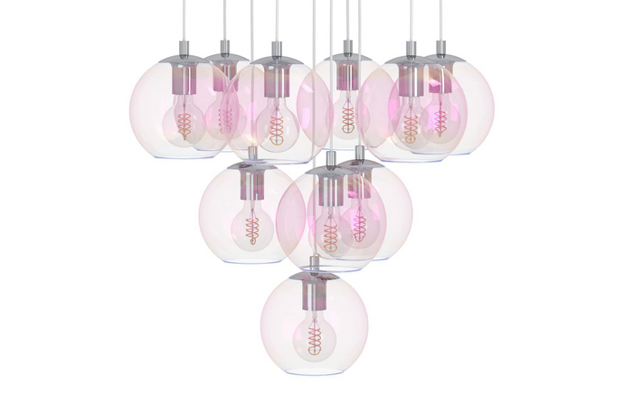 EGLO Ariscani 2 Hanglamp - E27 - Ø 65,5 cm - gekleurd glas - Chroom