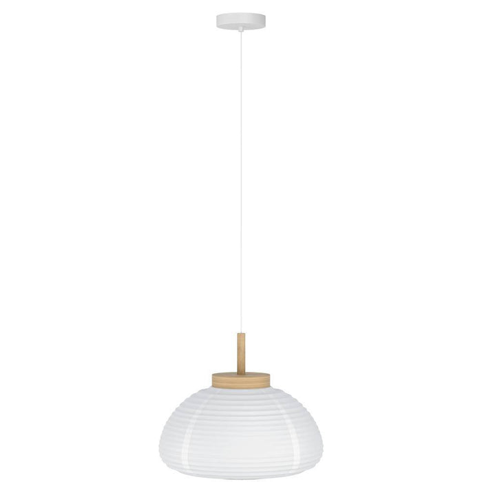 EGLO Summerhill Hanglamp - E27 - Ø 55 cm - Hout & Papier - Wit