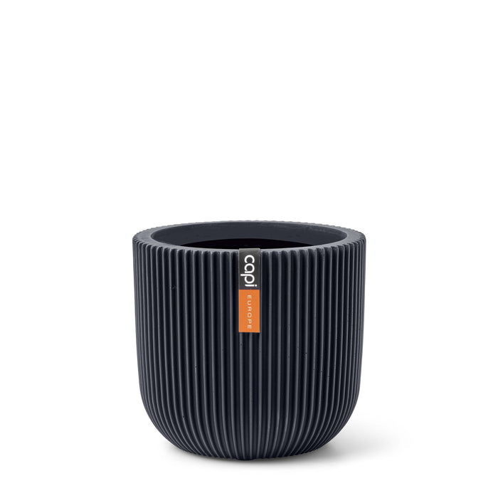 Capi Europe - Pot bol Groove  - 24x21 - Grafietgrijs