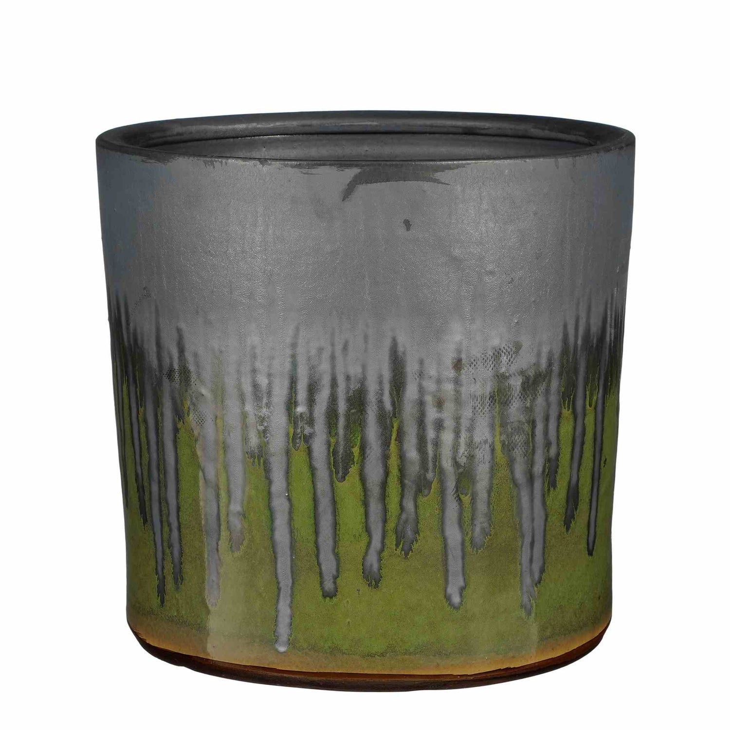 Mica Decorations Bloempot Luxy - 32x32x31 cm - Terracotta - Groen