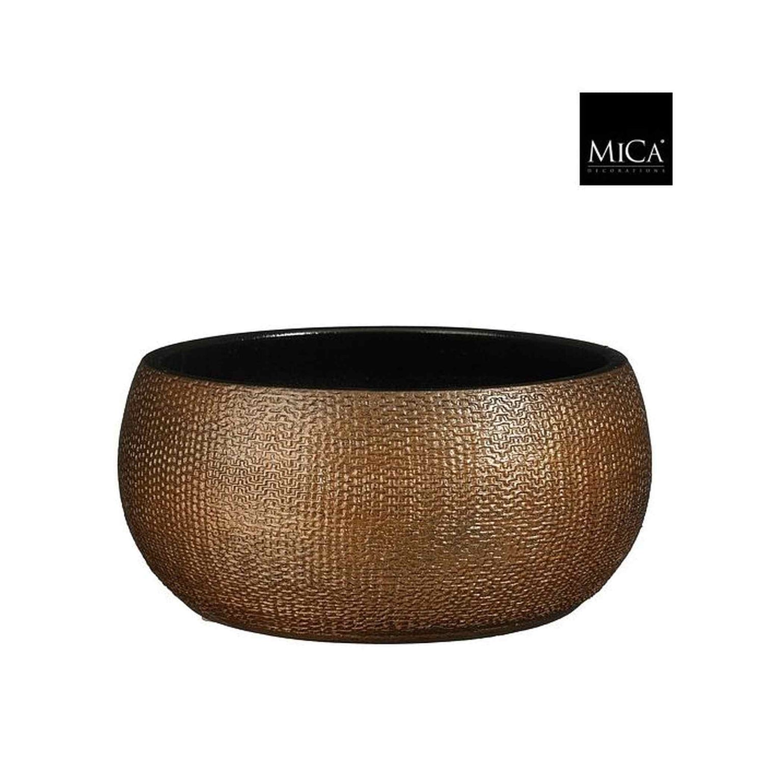 Mica Decorations Bloempot Porto - 27x27x13 cm - Terracotta - Brons,Metallic