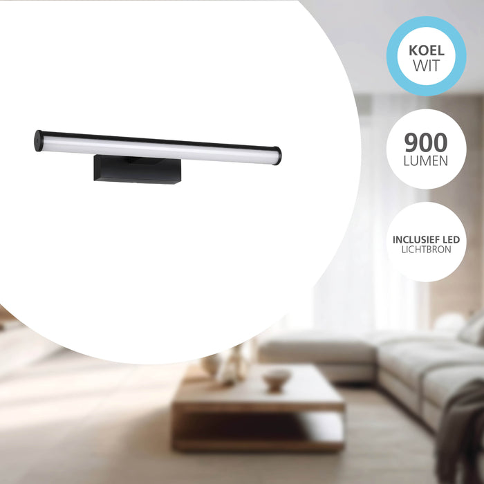 EGLO Vadumi Spiegellamp - LED - 40 cm - Zwart