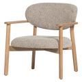 WOOOD Udar Fauteuil Met Houten Frame - Polyester - Naturel