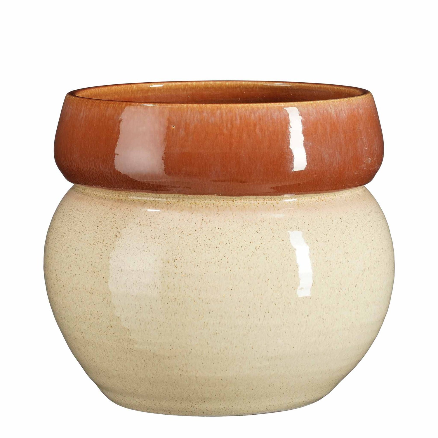 Mica Decorations Bloempot Joris - 24x24x21 cm - Terracotta - Oranje