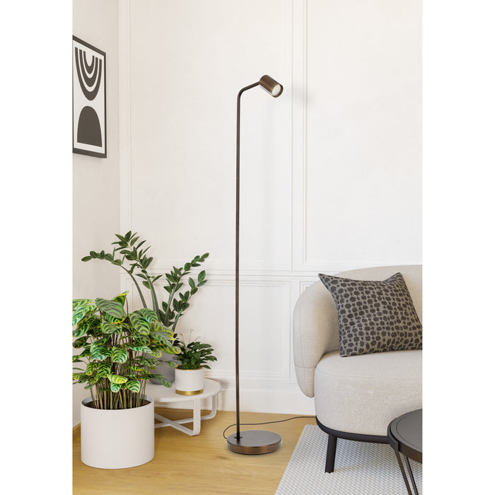EGLO Rigomagno Vloerlamp - GU10 - H 151 cm - Staal - Brons
