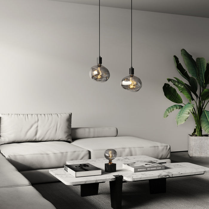 Calex Lichtbron E27  Pebble - Antraciet|Grijs - Glas