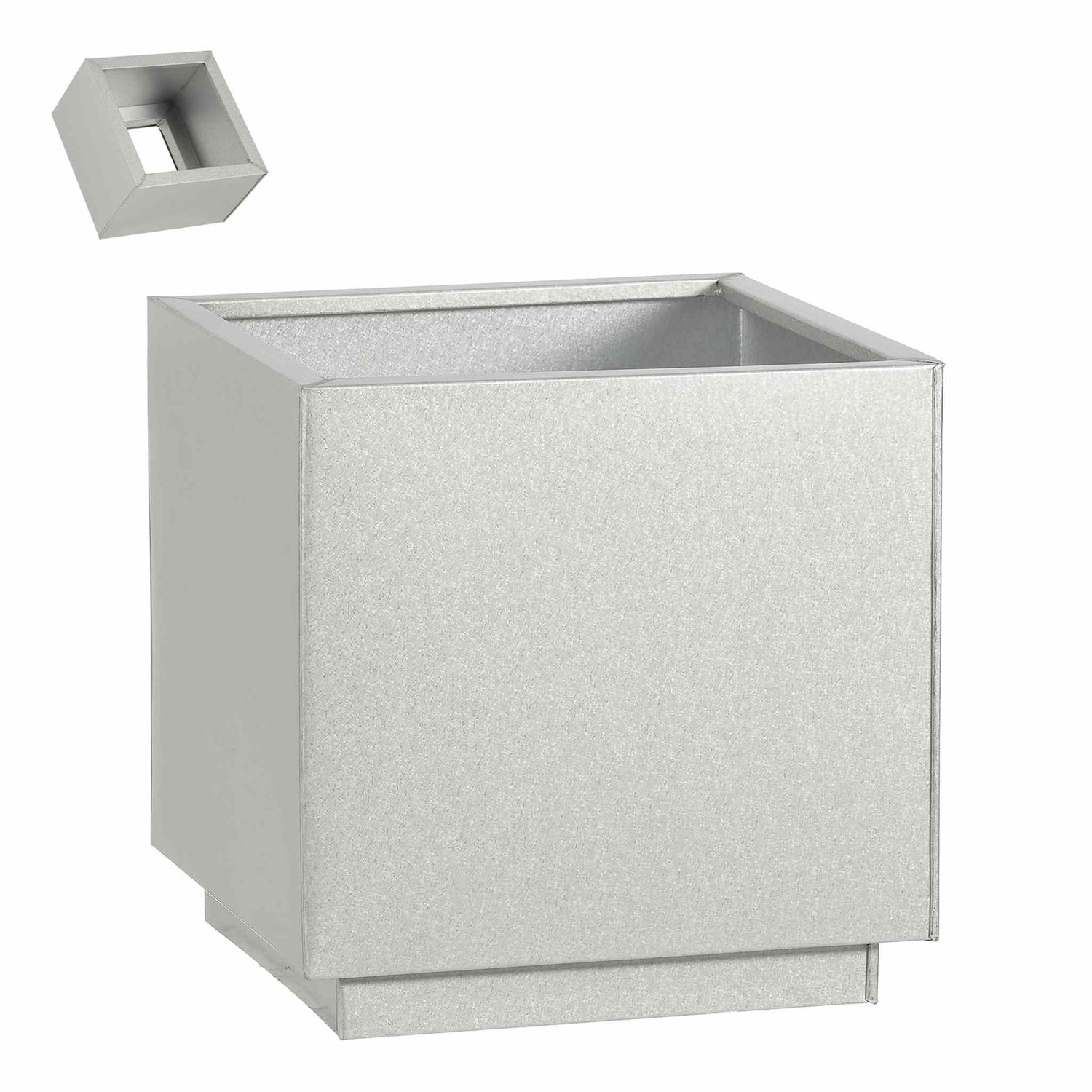 Mica Decorations Plantenbak Marnix - 34x34x34 cm - Zink - Zink