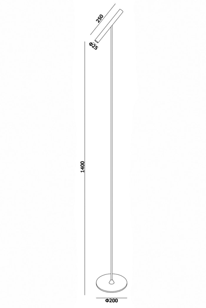 Artdelight Vloerlamp Kansas H 140 cm touch dimmer zwart champagne