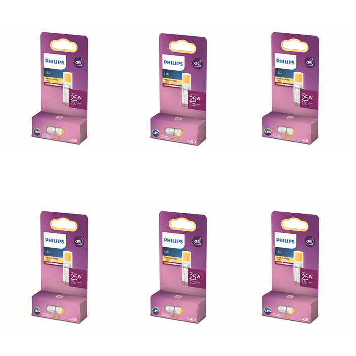 Philips Voordeelverpakking G9 - LED Capsulelamp - Set van 6 Stuks