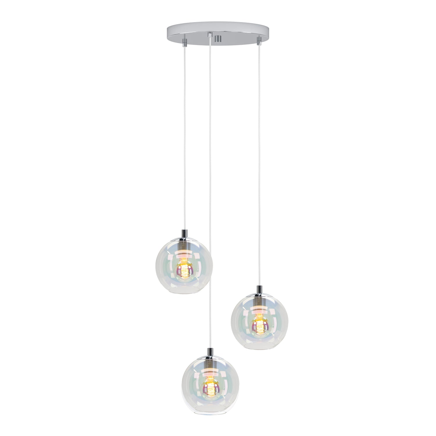 EGLO Ariscani 2 Hanglamp - E27 - Ø 42,5 cm - gekleurd glas - Chroom