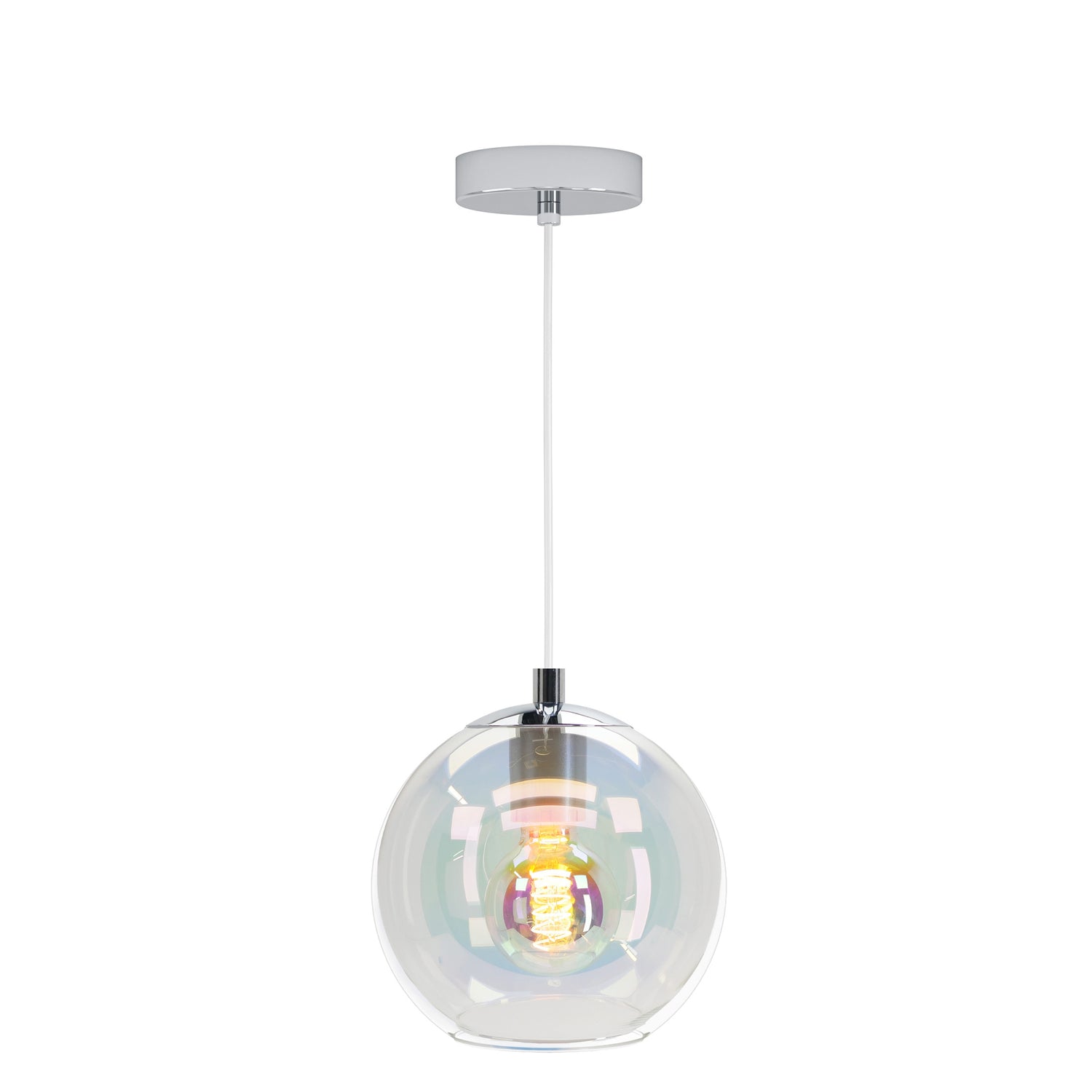 EGLO Ariscani 2 Hanglamp - E27 - Ø 20 cm - gekleurd glas - Chroom