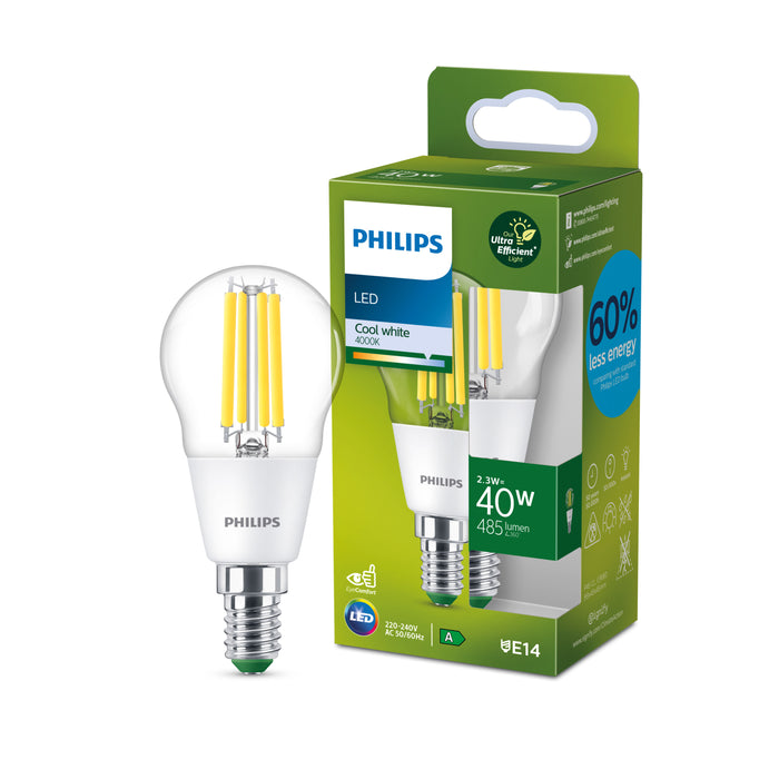 Philips Ultra Efficient LED kogellamp Mat - 40 W - E14 - Koelwit licht