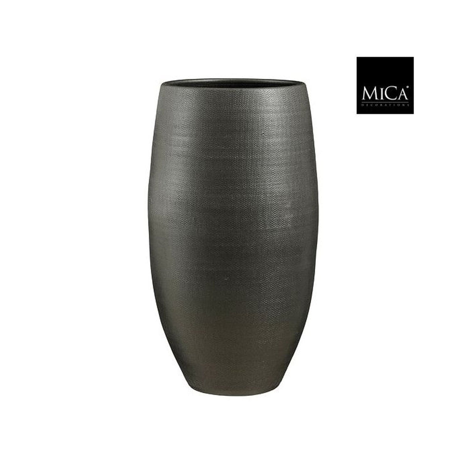 Mica Decorations Bloempot Porto - 39x39x70 cm - Terracotta - Metallic,Antraciet