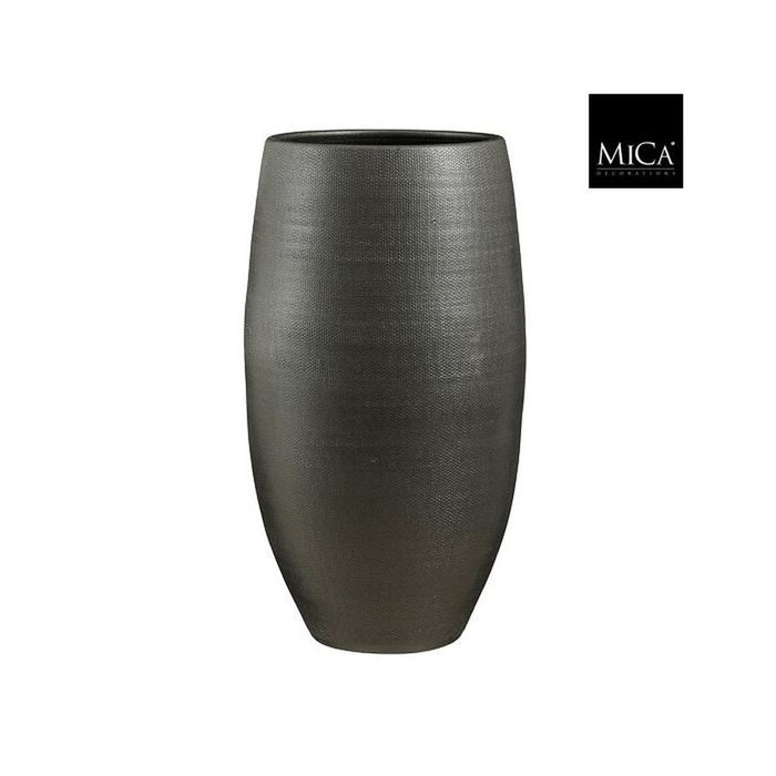 Mica Decorations Bloempot Porto - 39x39x70 cm - Terracotta - Metallic,Antraciet