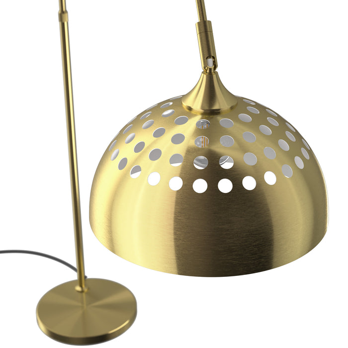 tectake® Booglamp Arcus, staal, retro-stijl, 60W - Goud