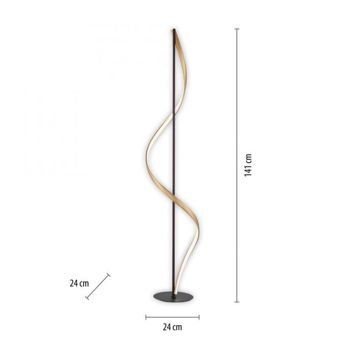 Paul Neuhaus Vloerlamp Q-Swing Smart Antraciet Goud 24 Watt