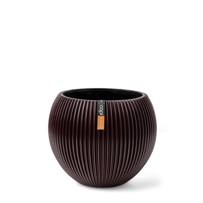Capi Europe - Vaas bol Groove  - 22x18 - Zwart rood