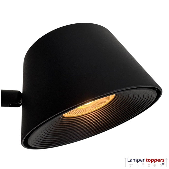 Freelight Vloerlamp Cugino Zwart 2 Lichts incl. Dimmers 150cm