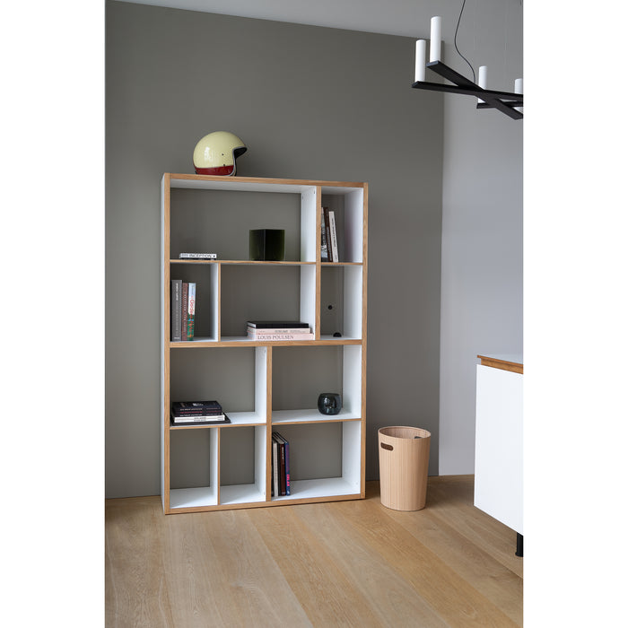 MINT Furniture KAST M 112 x 30 x 179 cm, eiken, wit ABET laminaat