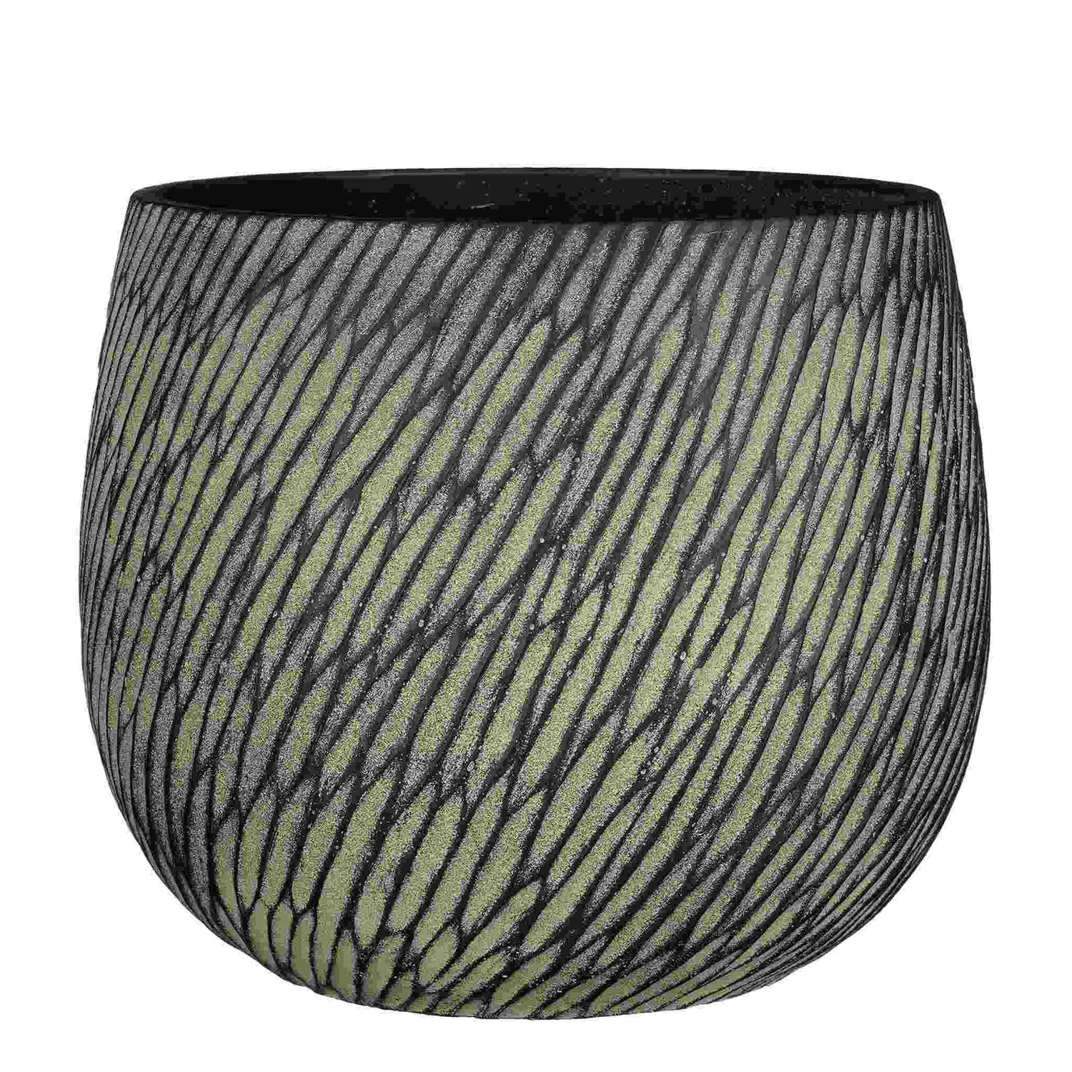 Mica Decorations Bloempot Elio - 23.5x23.5x20.5 cm - cement - Antraciet