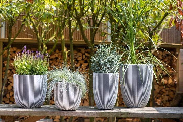 Capi Europe - Vaas elegant laag Groove NL - 46x58 - Beige