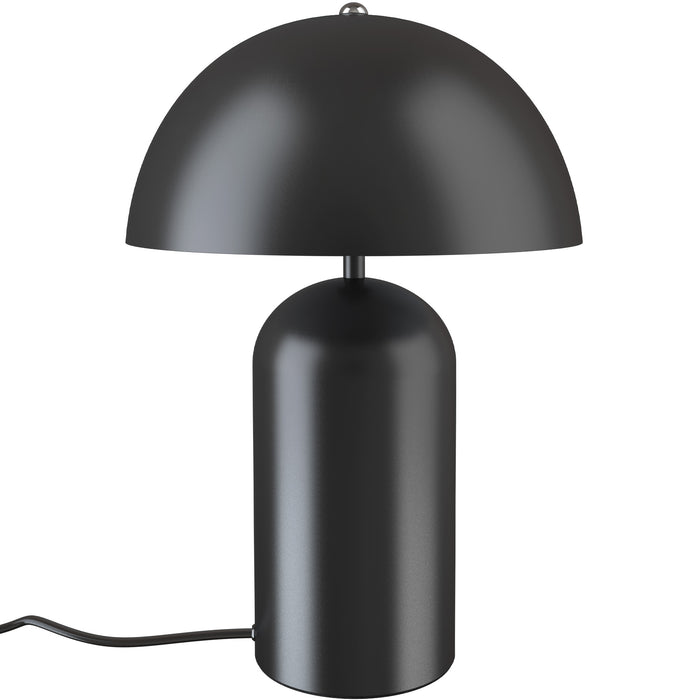 tectake® Kleine retro-tafellamp Altea, paddenstoeldesign, 40W - Zwart