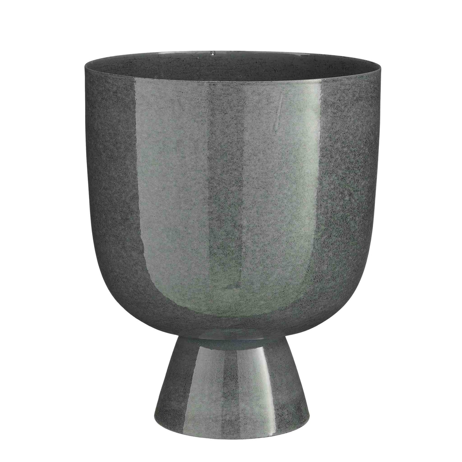 Mica Decorations Bloempot James - 25x25x30 cm - Ijzer - Grijs