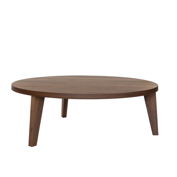 MINT Furniture Salontafel, D90 cm, H30 cm, Amerikaanse walnoot