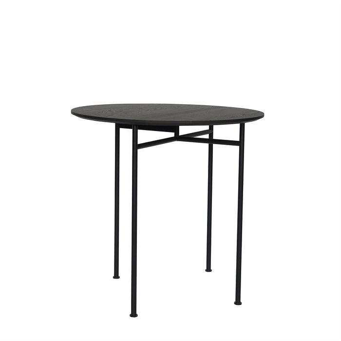 MINT Furniture Bijzettafel, D80 cm, H75 cm, Zwart gebeitst eiken