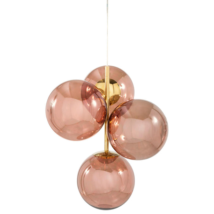Globe Chandelier Mini hanglamp koper