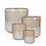 Mica Decorations Bloempot Lars - 29x29x29 cm - Keramiek - Creme- Set van 4