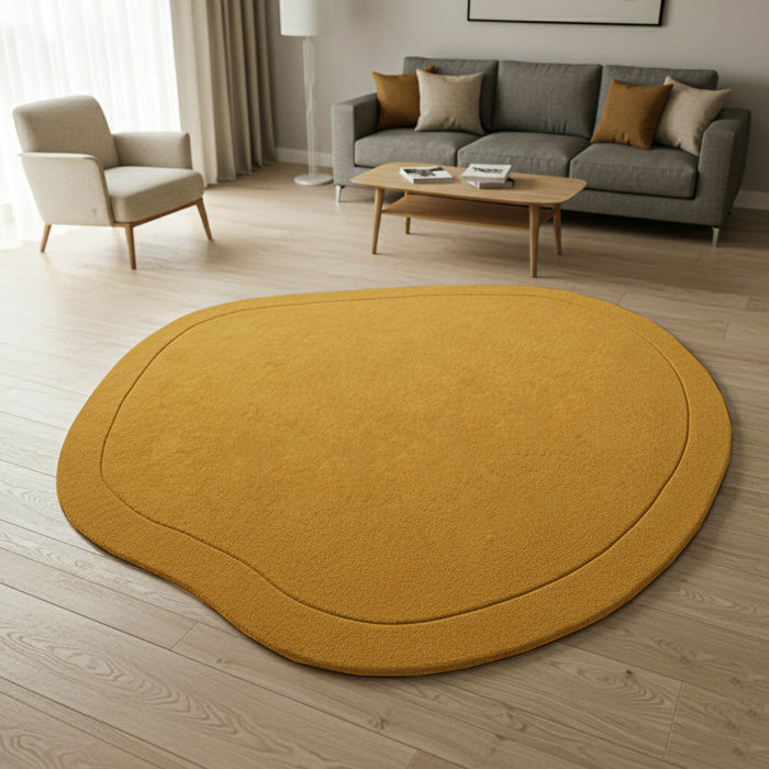 by fonQ Pebble Vloerkleed Ø 200 cm - Olive