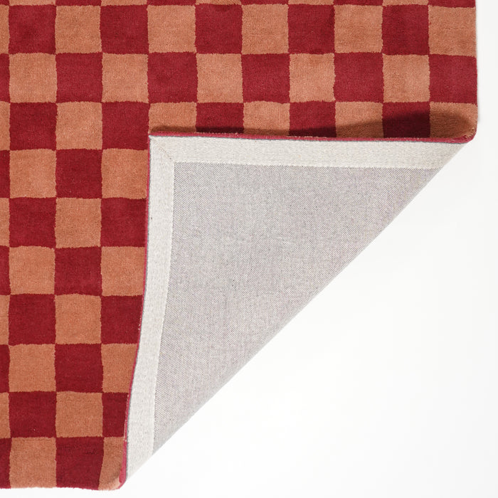 by fonQ Check Vloerkleed 170 x 240 cm - Rood