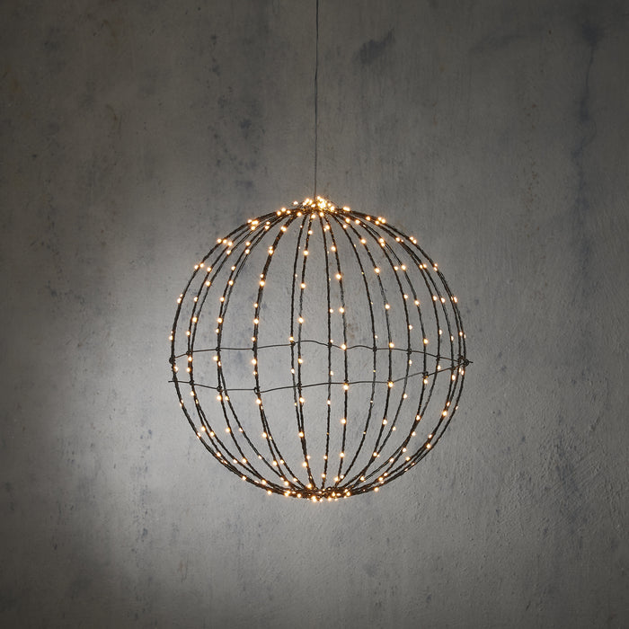 Luca Lighting Kerstverlichting Bal met Warm Witte LED - Ø40 cm - Zwart