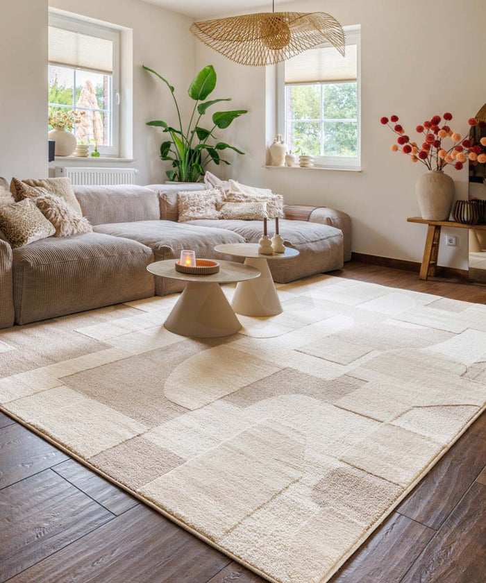 Nordic Weavers Japandi vloerkleed - Ridge Elv crème|beige - 80x150 cm