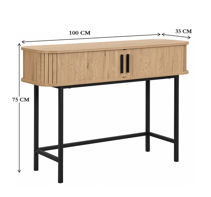 Sidetable-Console Helsingborg  100x35x75 cm - Strak Scandinavisch D...