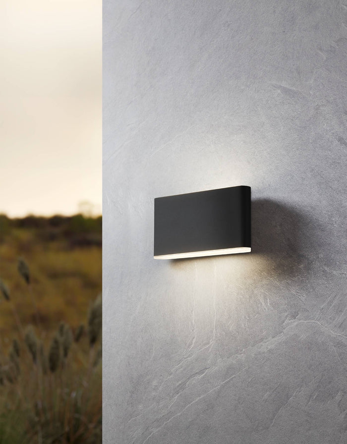 EGLO Grutti Wandlamp - LED - 17,5 cm - Antraciet