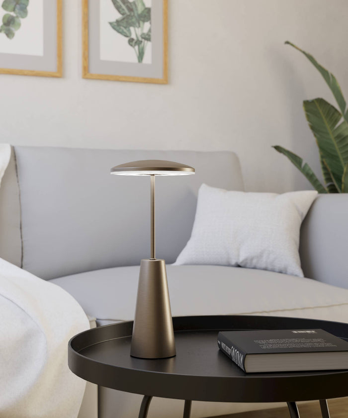 EGLO Piccola Tafellamp -  Draadloos - 28 cm - Donker Brons