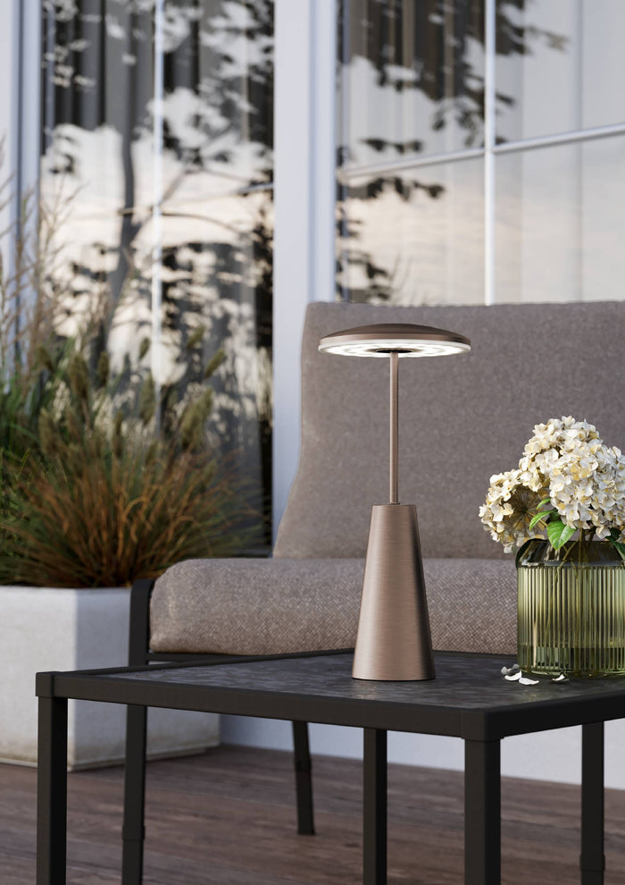 EGLO Piccola Tafellamp -  Draadloos - 28 cm - Donker Brons