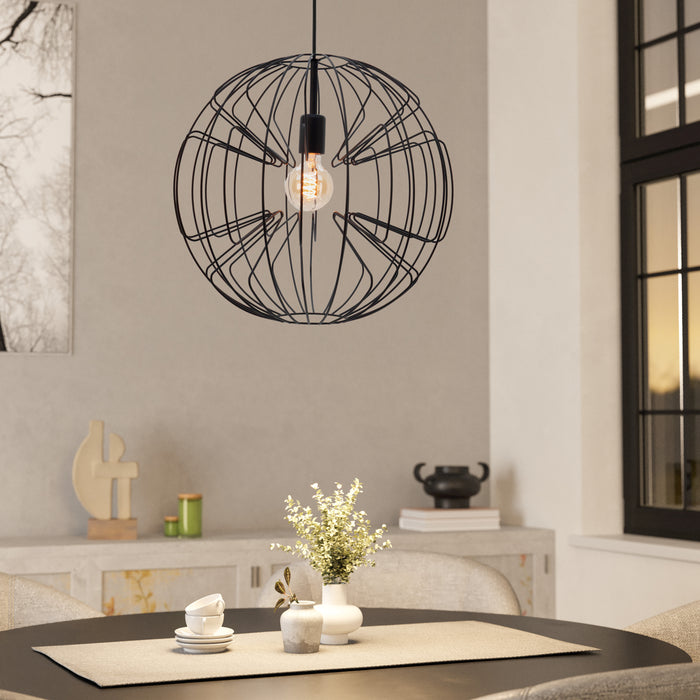 EGLO Okinzuri 1 Hanglamp - E27 - Ø 45 cm - Zwart