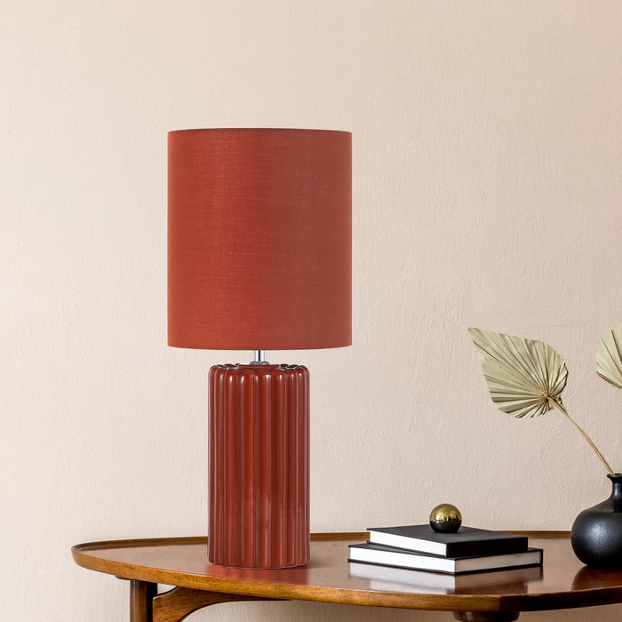 Searchlight Groove Tafellamp - Burnt Orange