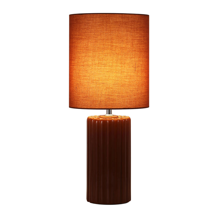 Searchlight Groove Tafellamp - Burnt Orange