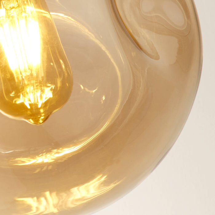 Searchlight Punch Hanglamp 3-lichts - Zwart / Champagne