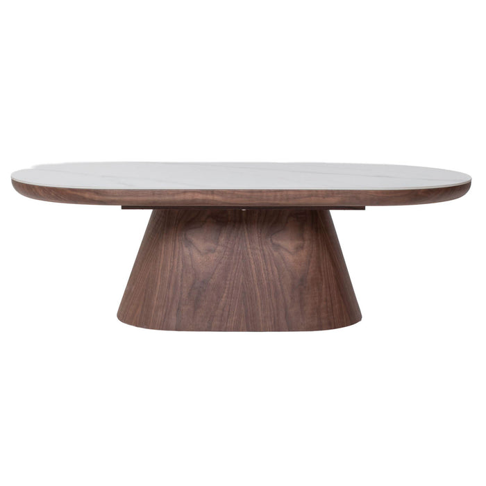 Giga Meubel - Salontafel Alba Walnoot Keramisch 120cm Ovaal