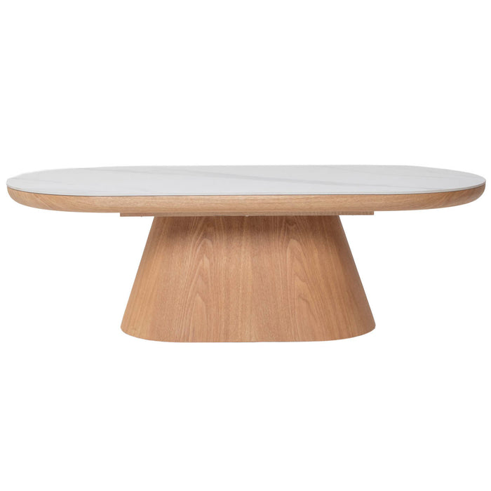 Giga Meubel - Salontafel Alba Naturel Keramisch 120cm Ovaal