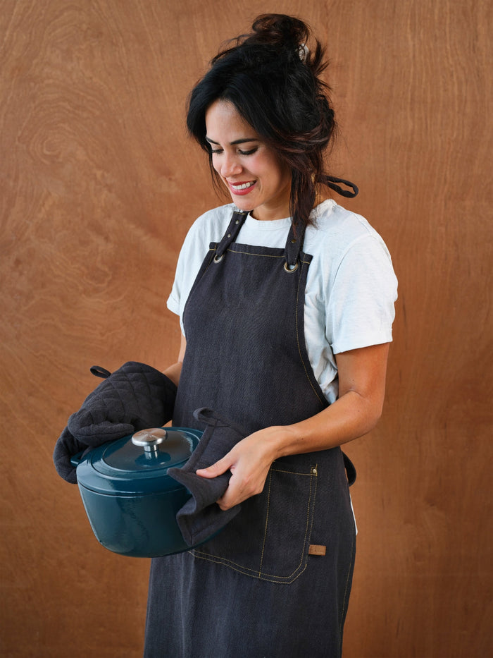 Cosy & Trendy Keukenschort D'nim Donkerblauw