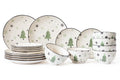 Cookinglife Kerstservies - Aardewerk - Groen 18-delig | 6 personen