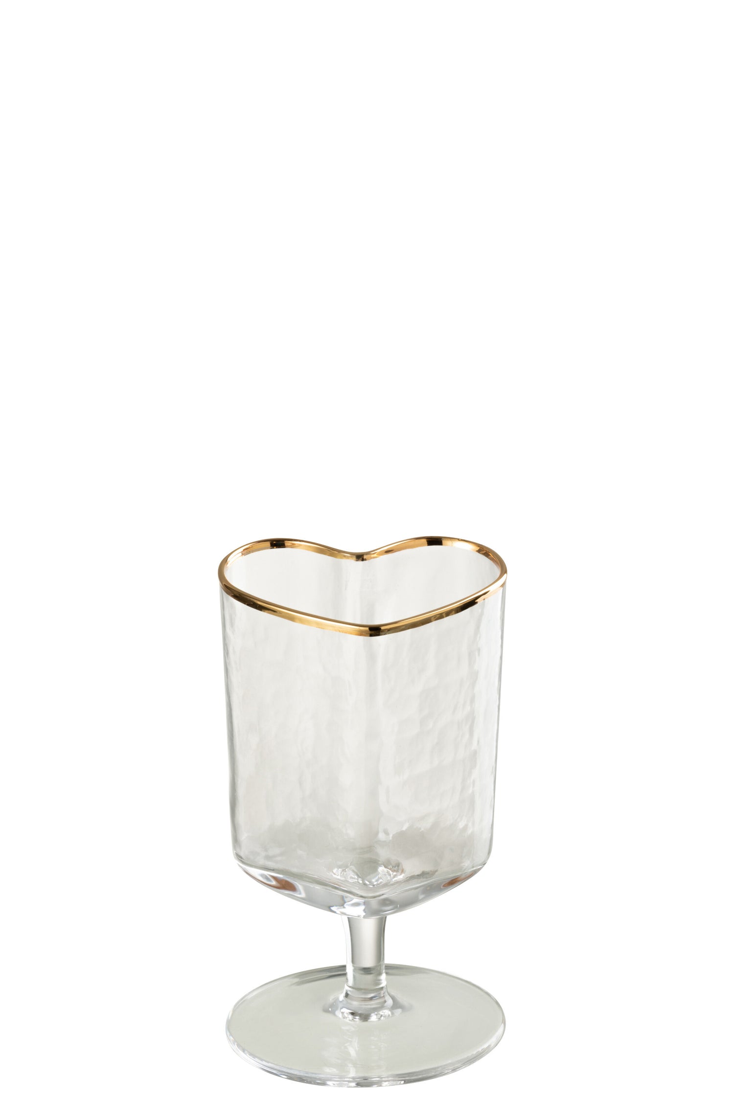 J-Line wijnglas  Hart - glas - goud|transparant